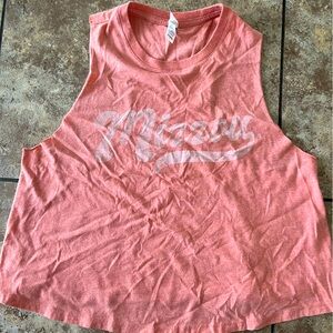 Mizzou peachy cutoff tank top. Size L